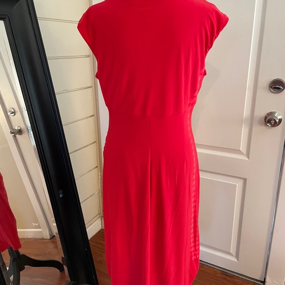 Figure Flattering Knit Dress with Side Ruching. Size 12. American Living. - Picture 2 of 4